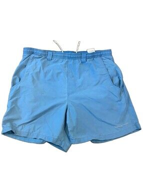 Columbia PFG Omni-Shade Fishing Shorts Mens Small Blue Lined Swim Outdoor 6” S